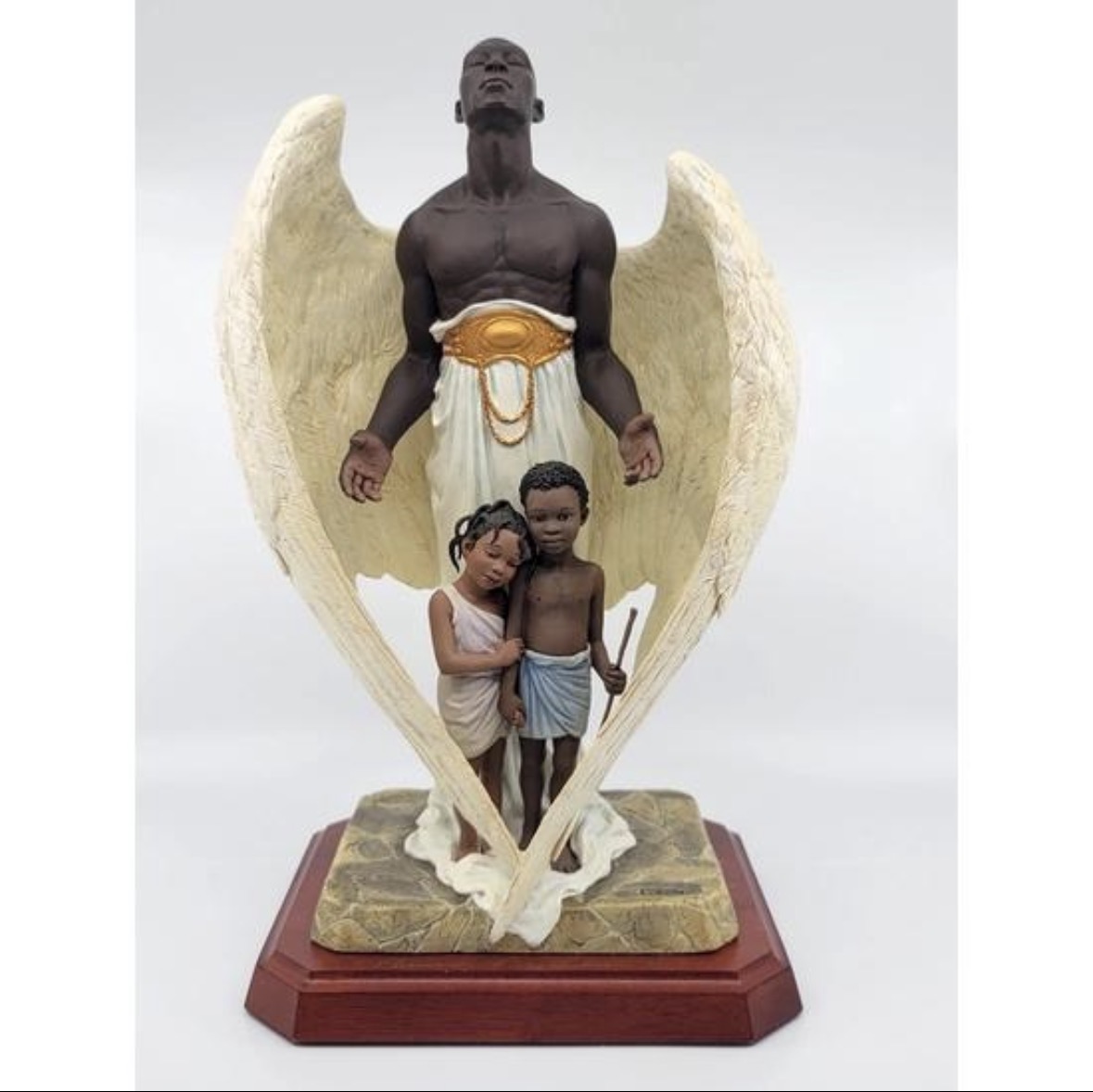 Guardian angel with two children